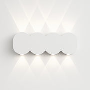 Applique da Muro LED 8 Luci Bianco Freddo Esterno Interno Alluminio 21x8x3 cm Bianco
