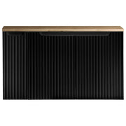Mobile Sottolavabo NEWPORT da Parete con 3 Ante e Ripiano 100x60x40 cm - Nero/Effetto Rovere [en.casa]
