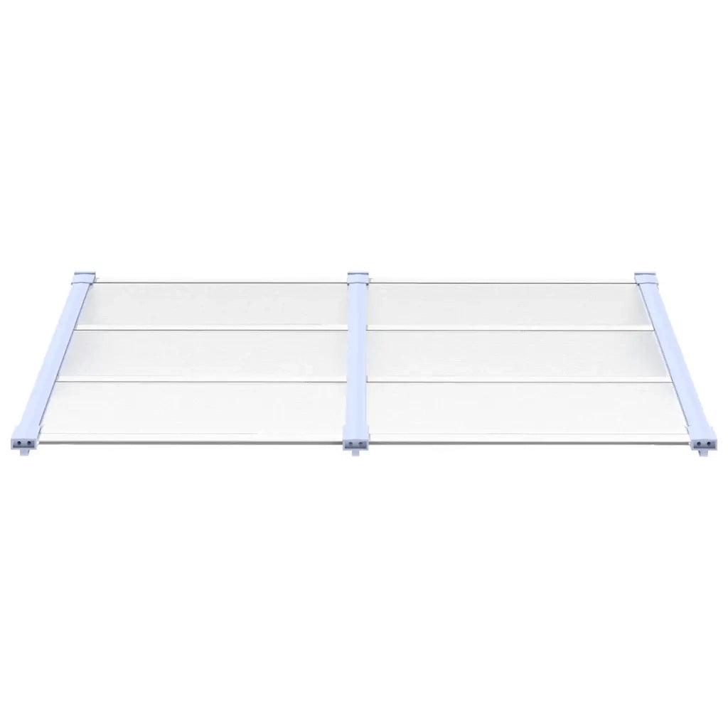 Tettoia per Porta Grigio e Trasparente 152,5x90cm Policarbonato CFW9868164
