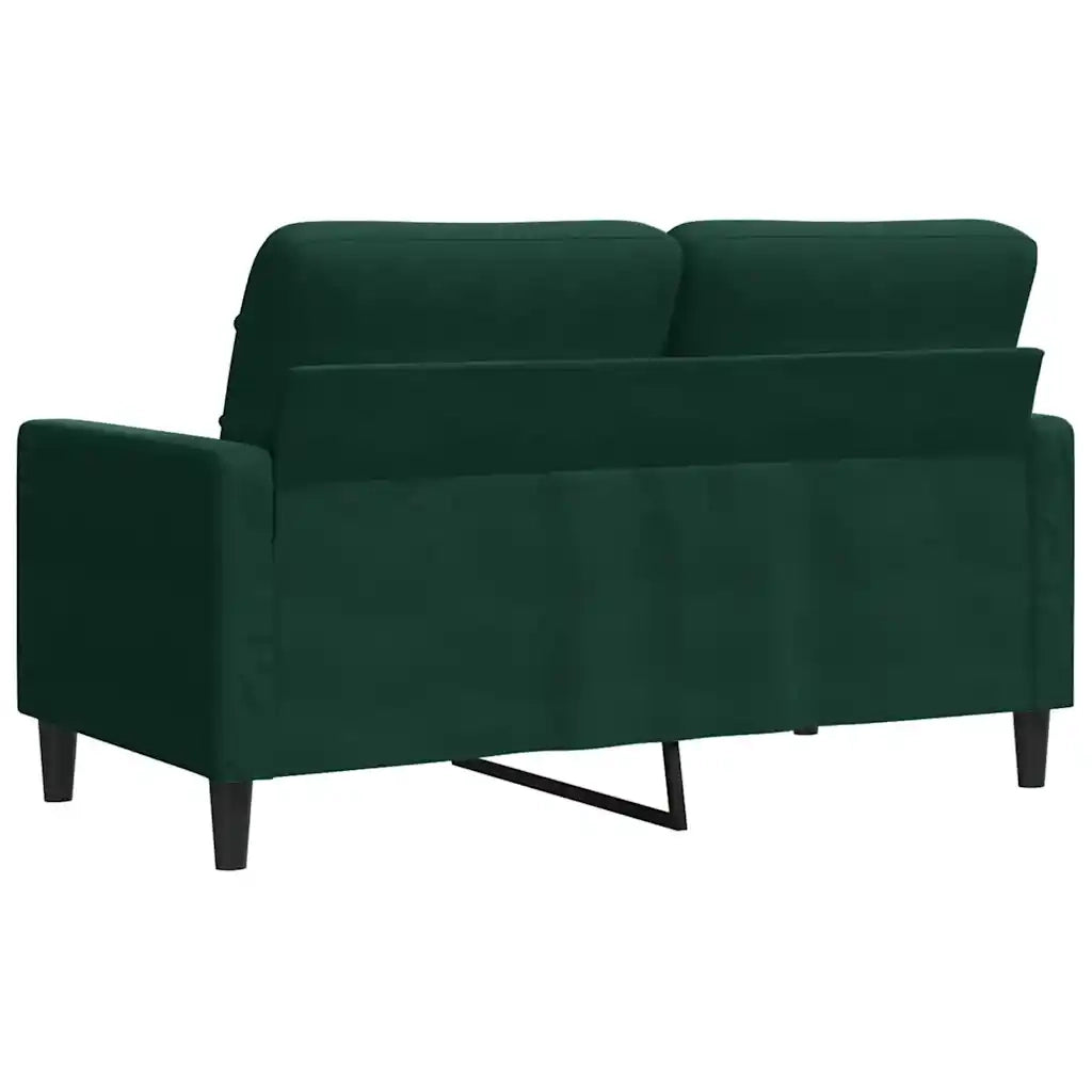 Divano a 2 Posti-Sofa 2 Posti Verde Scuro 120 cm in Velluto 148469