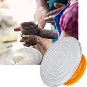 Tavolo di lavorazione a mano - 12 Pollici - Strumento ceramico - Stabile e liscio - Adatto per l'arte e la creta - Argento