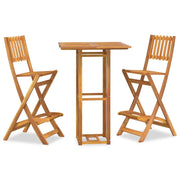 Set da Bar per Esterni 3 pz | Set Salotto da Giardino in Legno Massello di Acacia