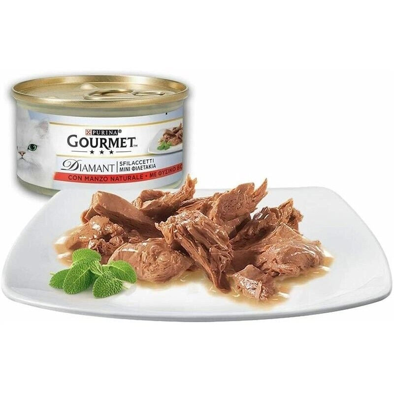 GOURMET DIAMANT SFILACCETTI DI MANZO NATURALE 85 GR
