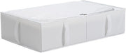 Cassetto di stoccaggio con coperchio per sotto il letto - versatile - 1 unità - bianco - stoffa - 70 x 42 x 18 cm
