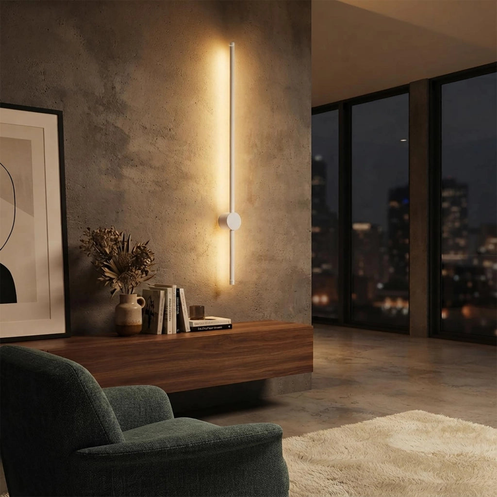 Applique Barra Luminosa Lineare LED 12W CCT Lampada Decorativa Moderna Parete Luce Orientabile Soggiorno Camera da Letto 230V BIANCO