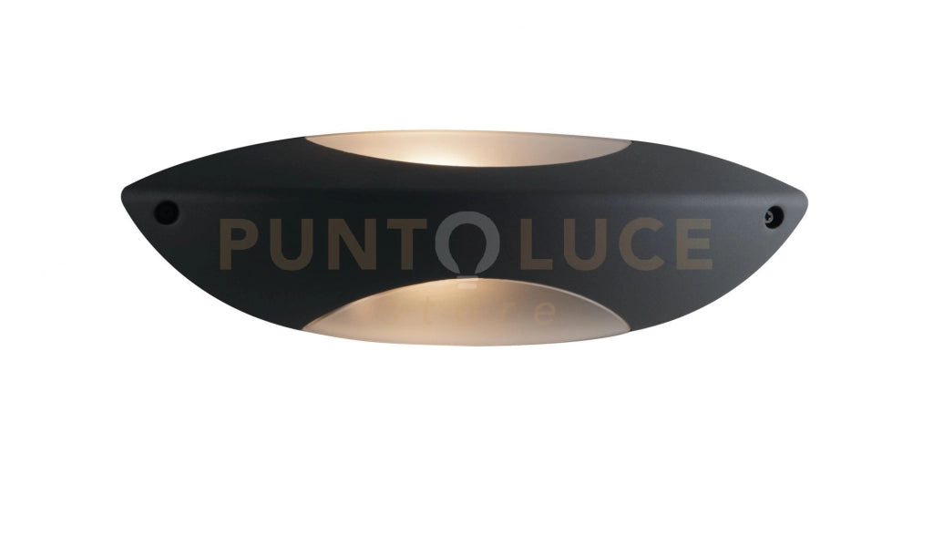 APPLIQUE BIEMISSIONE SEATTLE ANTRACITE 1 LUCE ATTACCO E27 IP54 35X11X11CM