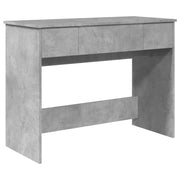 Toeletta | Tavolo da Trucco con Specchio Grigio Cemento 100x45x76 cm