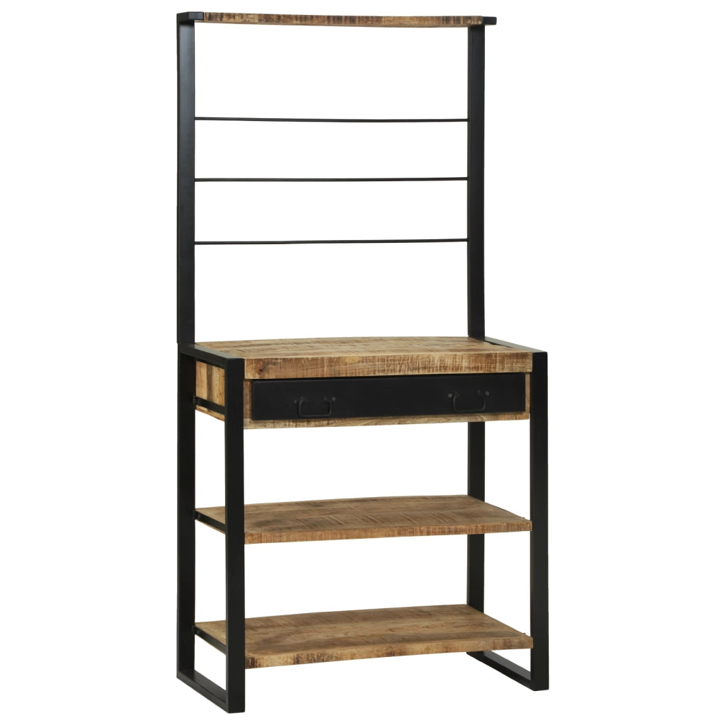 Scaffale da cucina 80x40x160 cm in legno massello di mango