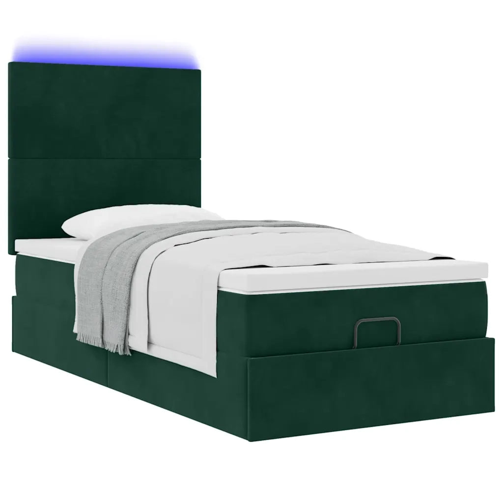Struttura Letto Pouf con Materassi 90x190 cm in Velluto 3314219