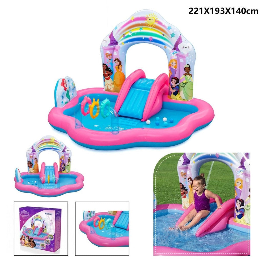 Trade Shop - Centro Giochi Acquatico Princess Enchanted World 221x193x140cm Gonfiabile Piscina 9103 -