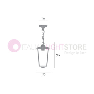 RIBOT RUGGINE Sospensione Lanterna per Esterni Design Classico