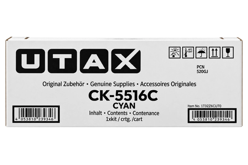 ORIGINAL Utax toner ciano CK-5516c 1T02Z6CUT0 ~10000 Seiten