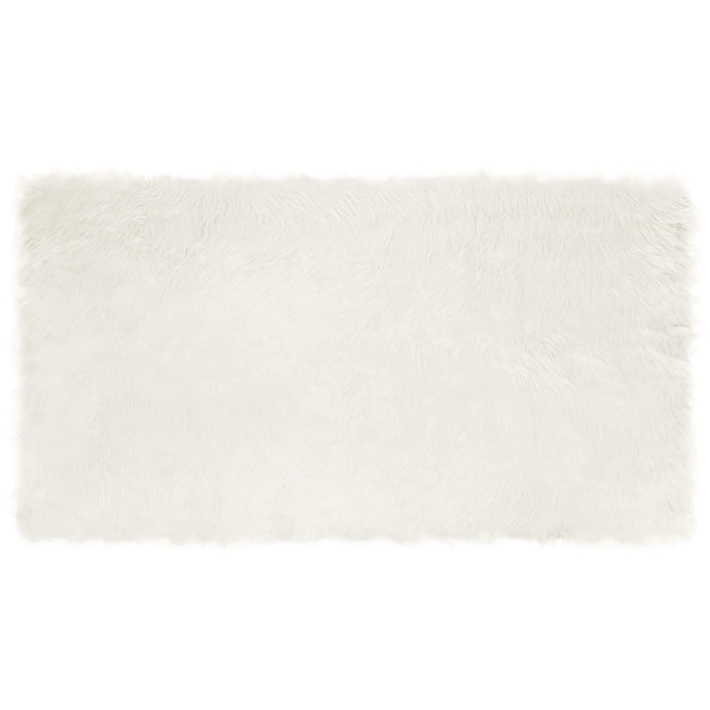 Tappeto in finta TAFALLA | Tappeto del soggiorno Bianco 60 x 110 cm Poliestere
