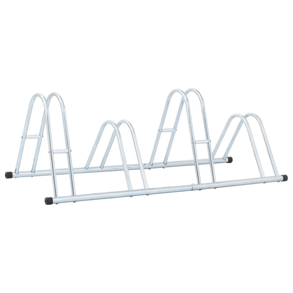 Supporto per 4 Bici da Pavimento Autoportante Acciaio Zincato CFW7912134