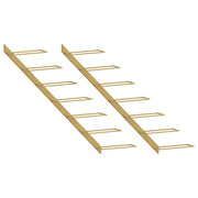 Portavini da Parete per 7 Bottiglie 2 pz Metallo Dorato CFW9663557