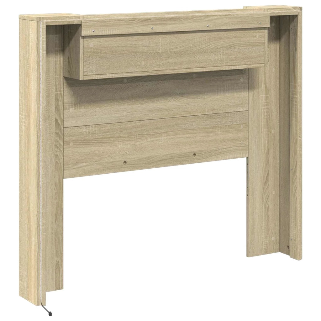 Testata con Mobile e LED Sonoma 120 x 16,5 x 103,5 cm