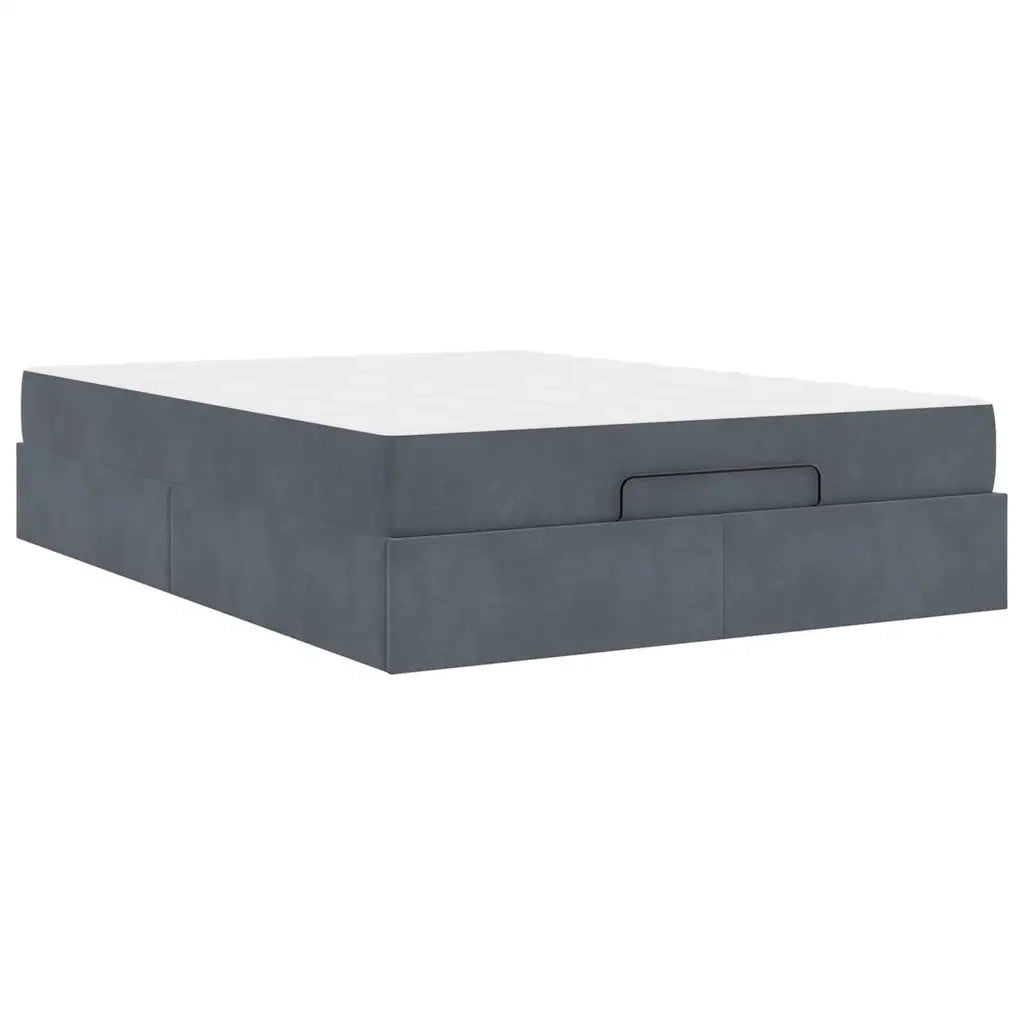 vidaXL Struttura del letto Grigio scuro 140 x 200 cm Velluto