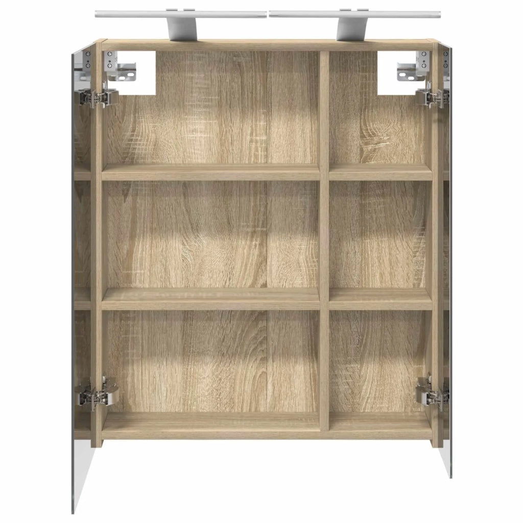 Mobiletto per specchio da bagno Rovere Sonoma 60 x 14,5 x 70 cm 889065