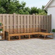 Set di divani da esterno 5 pz Naturale Legno di Acacia Massello 3382477