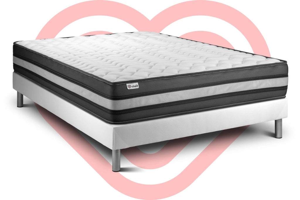 Letto con materasso VITAL POWER ZEN 180 x 220 cm Rete kit Bianco