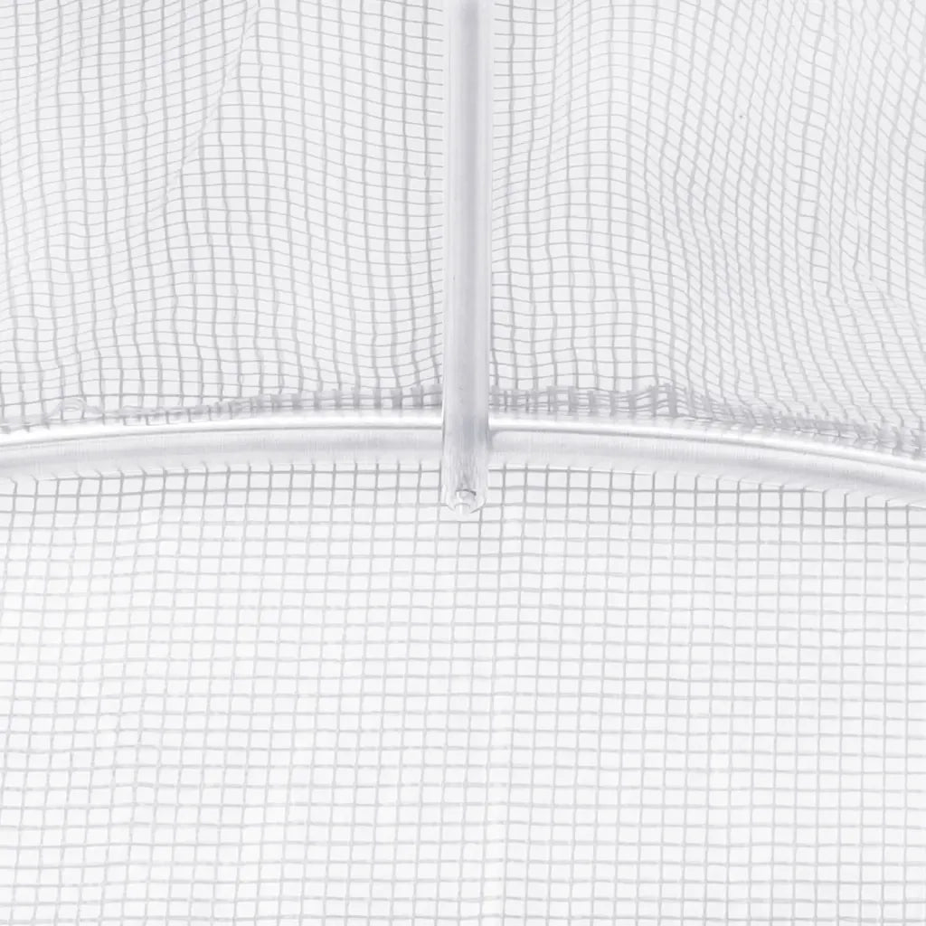 Serra con struttura in acciaio bianca 12 m2 4x3x2 m CFW5376328