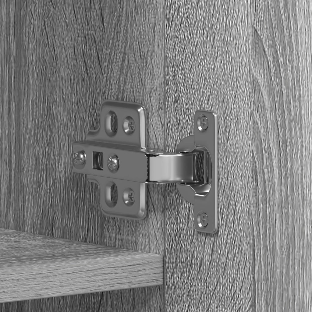 Mobile per scarpe Grigio Sonoma 80x35,5x180 cm Legno ingegnerizzato