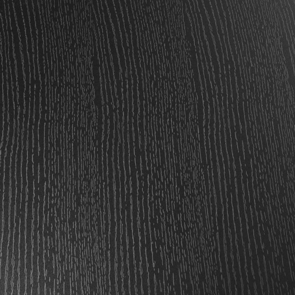 Tavolo da pranzo in MDF nero con gambe in metallo ø 120 cm Design classico moderno
