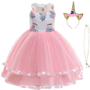 Costume di Fantasia per Principessa - Cappello - Collana - Abito per Bambina - Età 2-10 Anni - Costume da Sera