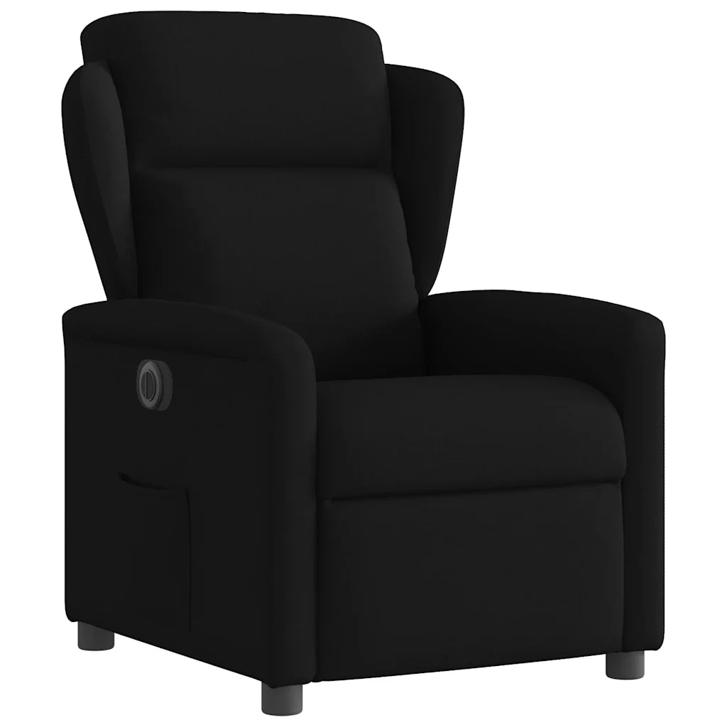 Poltrona Elettrica Reclinabile Nera in Tessuto 3303116