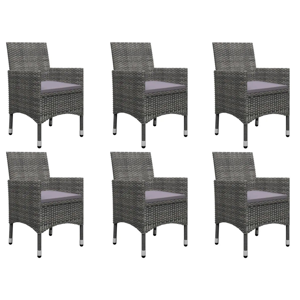 Set Mobili da Pranzo per Giardino 7 pz Grigio cod mxl 43644