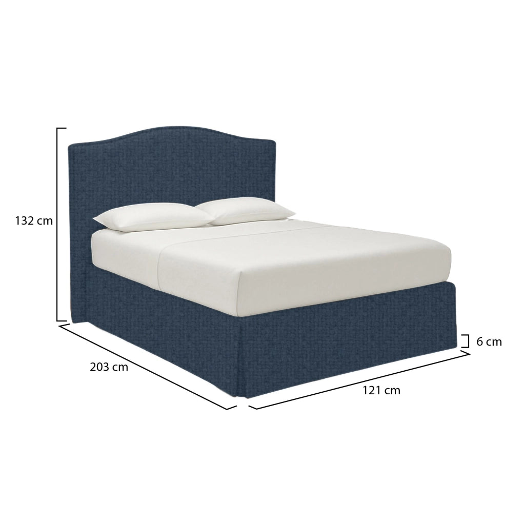 Eccles, Letto Singolo Sfoderabile Made in Italy, blu