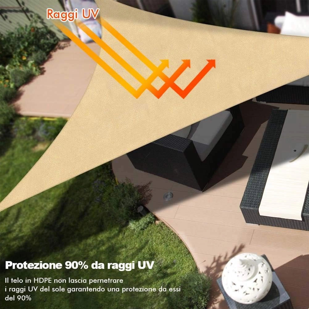 VELA OMBRA POSITANO TRIANGOLARE 5X5X5 MT