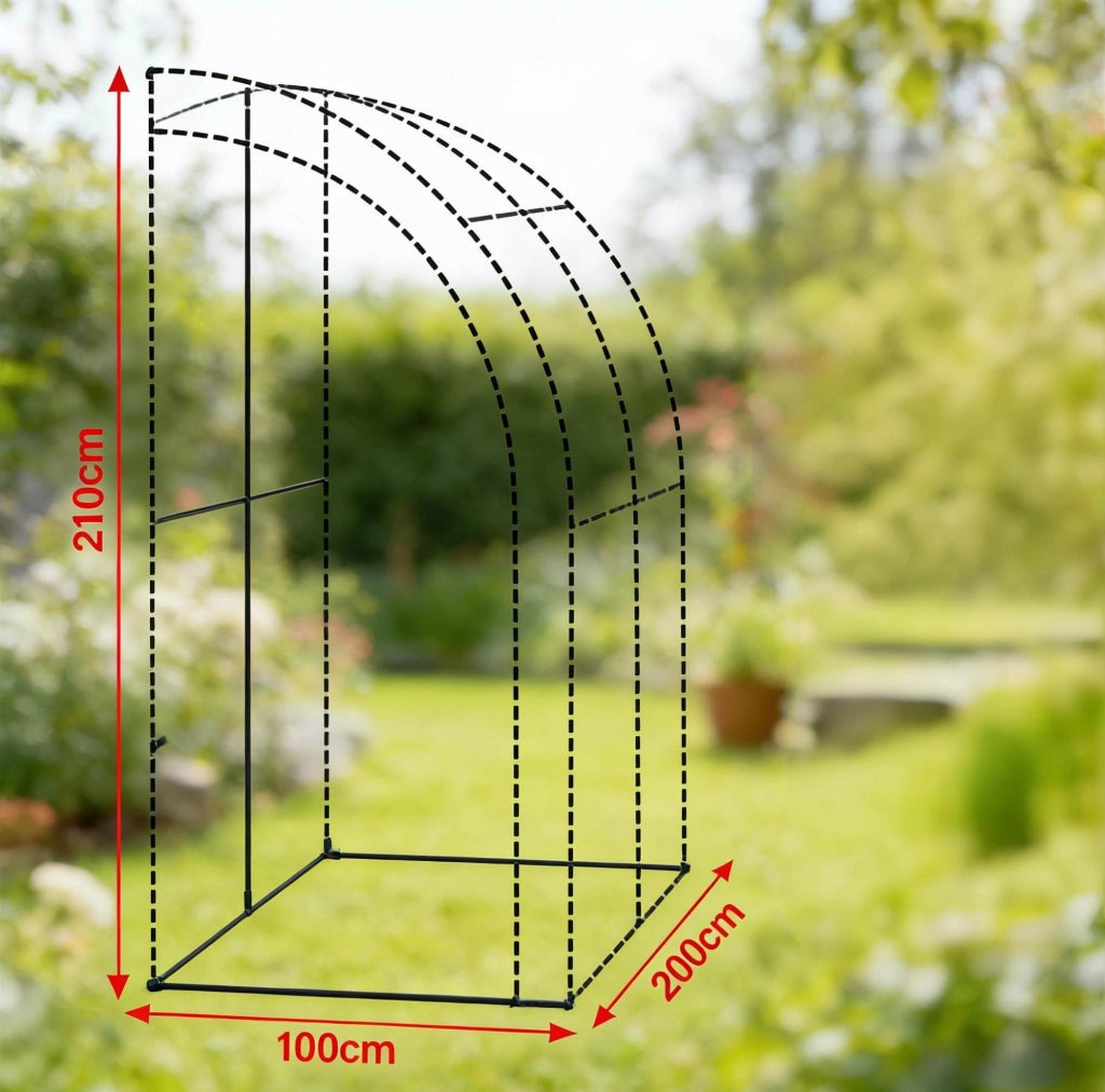 Serra da giardino verde 200 x 100 x 210 cm