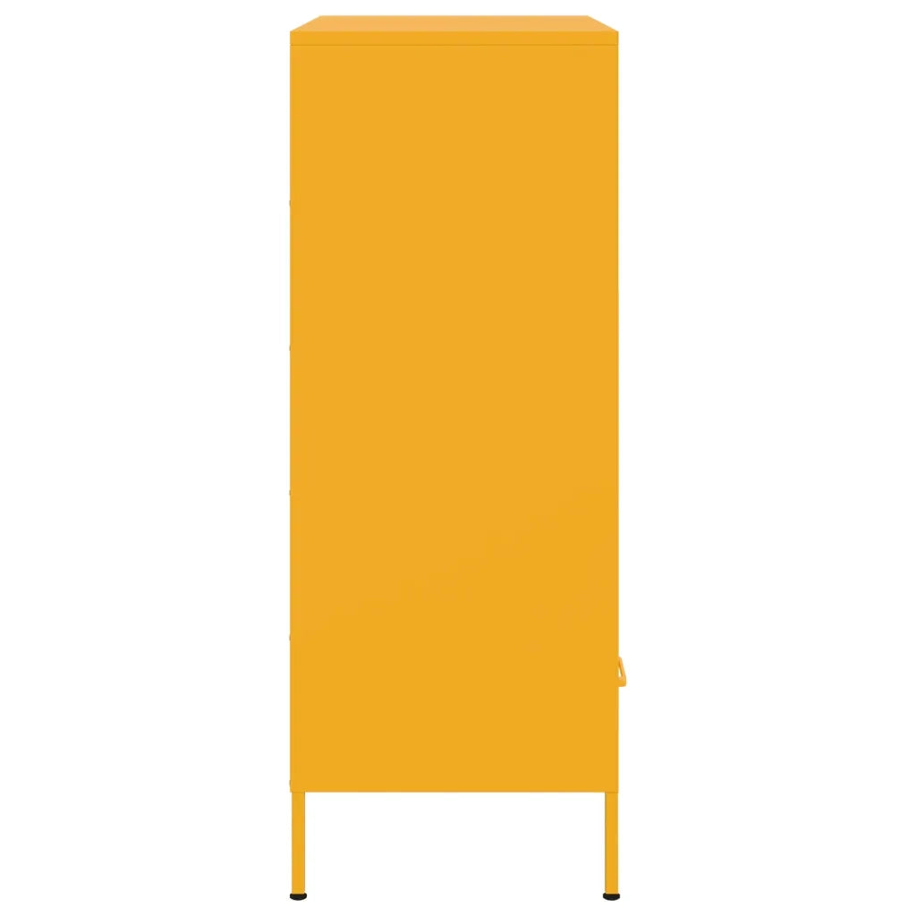 Credenza | Madia | Buffet da pranzo | Armadio da pranzo Giallo Senape 68x39x101,5 cm in Acciaio