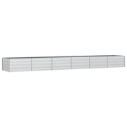 Fioriere | Cassetta per fiori | Letto Rialzato Giardino 480x80x45 cm in Acciaio Zincato Argento