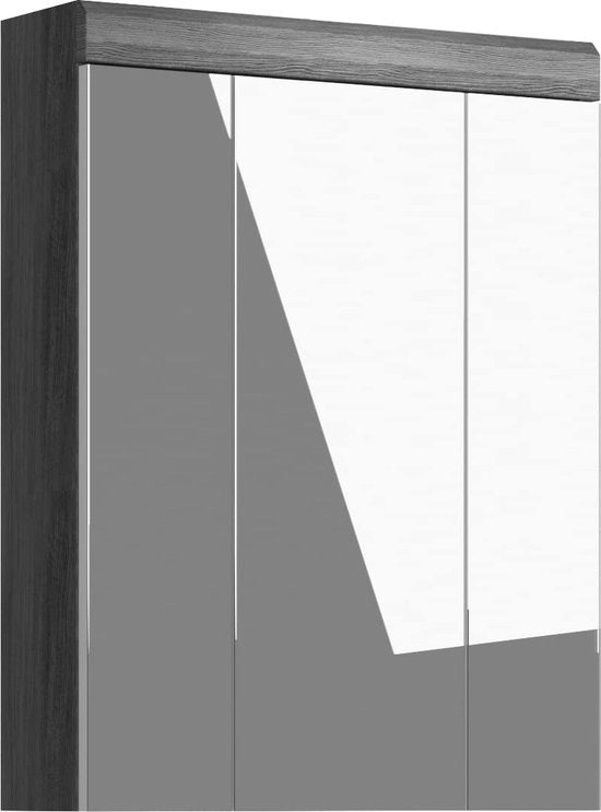 Cassettone per bagno - Mobili per il water - Materiale in legno - Abitacolo in rame grigio - 60 cm x 79 cm x 18 cm