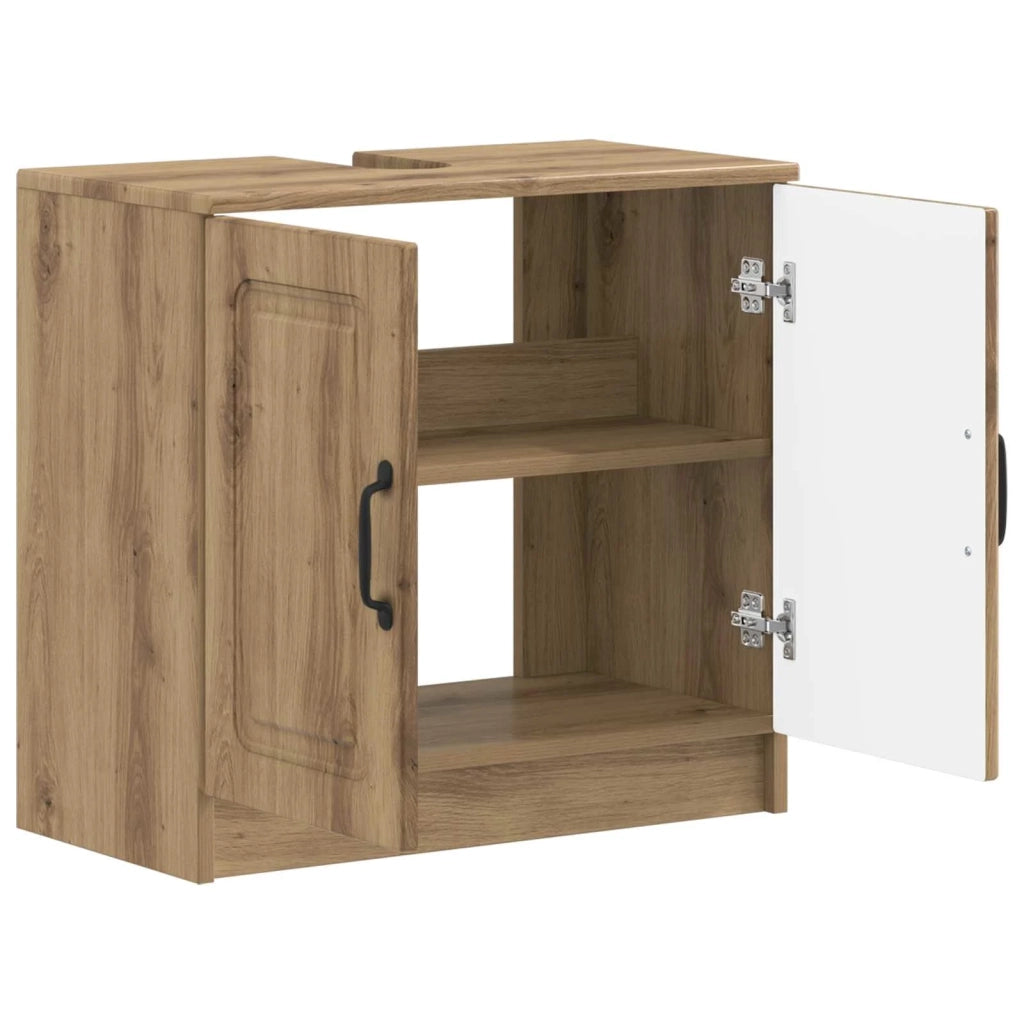 Armadio per Lavabo da Bagno UTRECHT Rovere Artigianale 897674