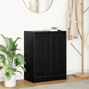 Credenza Rovere Nero 57x34x76 cm in Legno Multistrato