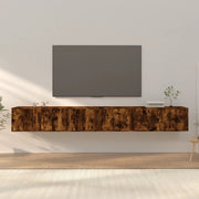 Mobili Porta TV a Parete 3 pz-Credenza per TV Rovere Fumo 100x34,5x40 cm
