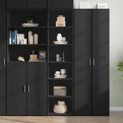 Credenza Nera 45x41x185 cm in Legno Multistrato 3281674