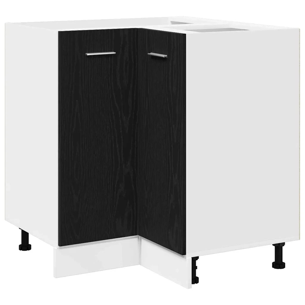 Mobiletto moderno a parete con ripiano contenitore 75,5 x 75,5 x 80,5 cm in legno composito di rovere nero 02_0051967
