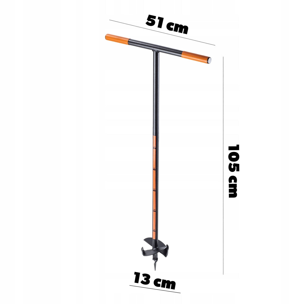 Trivella manuale per terreno KADAX, punta da 130 mm per fori nel terreno.