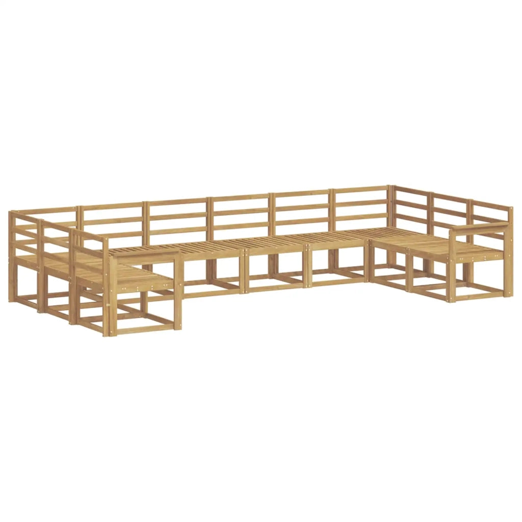 Set di divani da esterno 10 pcs Bianco Legno di Acacia Massello 3388278