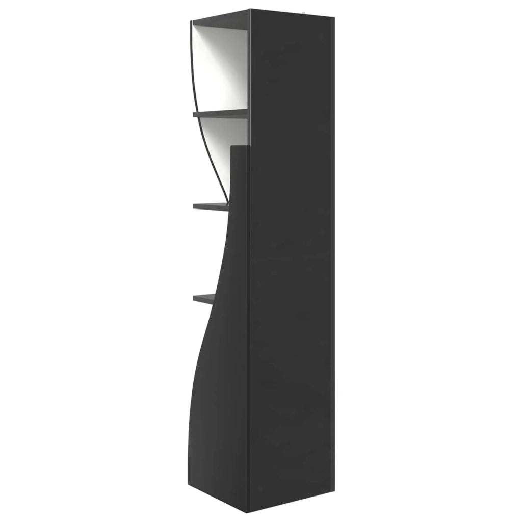Mobile angolare 32x32x140cm Legno ingegnerizzato Nero 889876