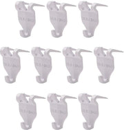 Hanger per foto 10 pezzi - Ganci per piastrelle - Senza attrezzi - Hanger per artefatti - Metallo - Bianco - Gancio per parete