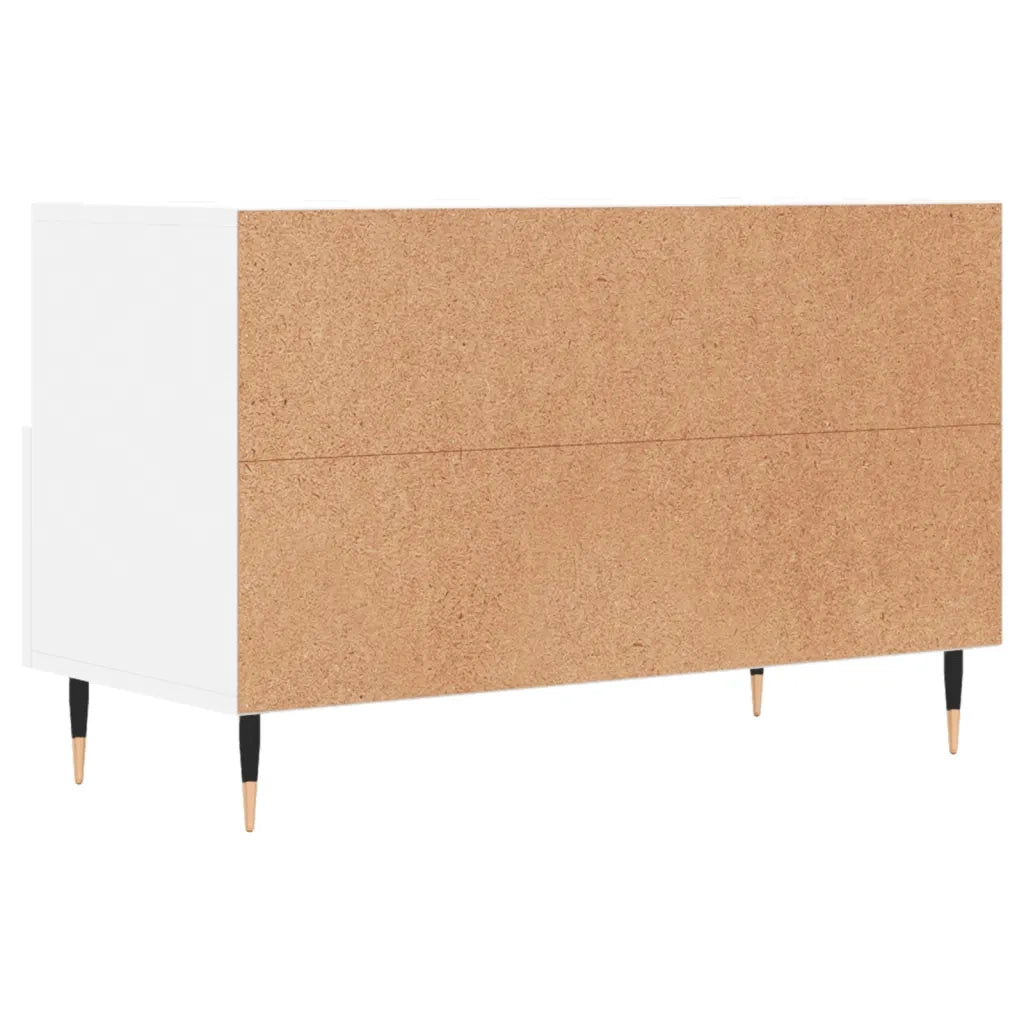 Mobile Porta TV Bianco 80x36x50 cm in Legno Multistrato 828948