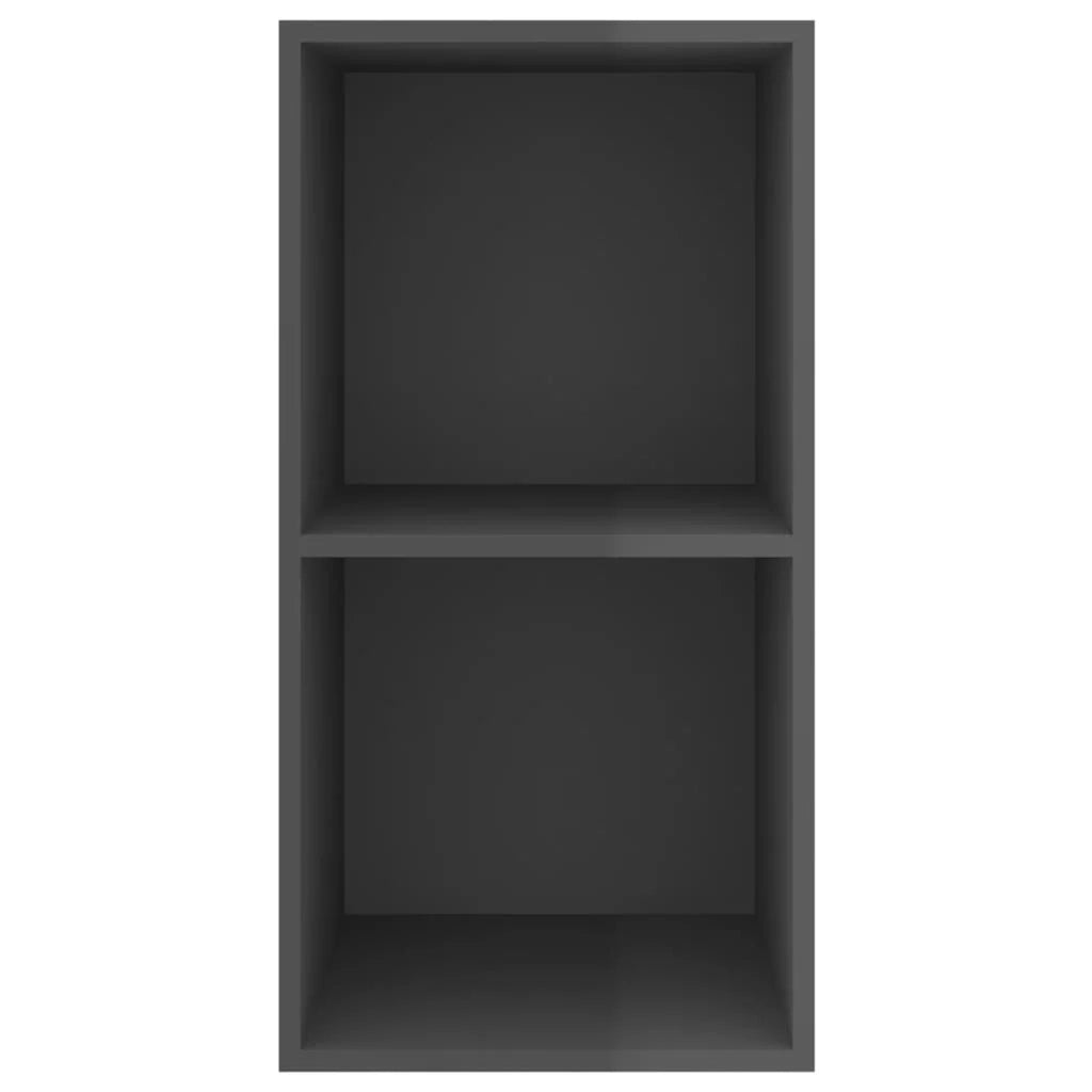 Mobile TV multimediale mensola TV mobile TV sala da pranzo soggiorno camera da letto da parete lucido 37 x 37 x 72 cm legno ingegnerizzato grigio 02_0028085