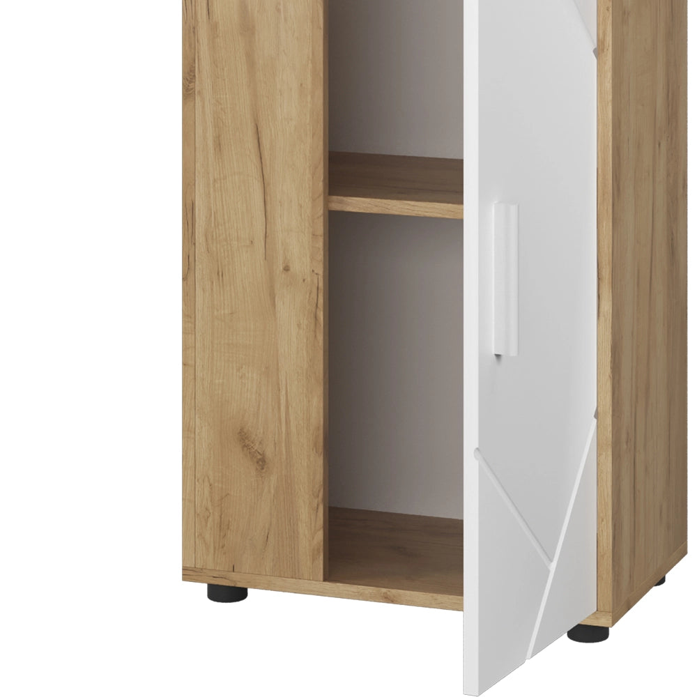 Vicco Cassettiera Quercia dorata/bianco 50.1 x 87.3 cm con 2 scomparti