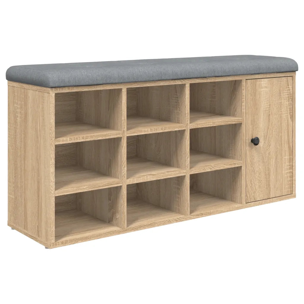 Panca Porta Scarpe-Sgabello-Panca Scarpiera Rovere Sonoma 102x32x50 cm Legno Multistrato 930016
