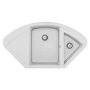 Lavello Elleci Incasso Easy CORNER Granitek Bianco LGYCOR68